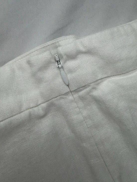 Reformation Yucca Linen Midi Skirt in White Size 4 - Picture 4 of 9